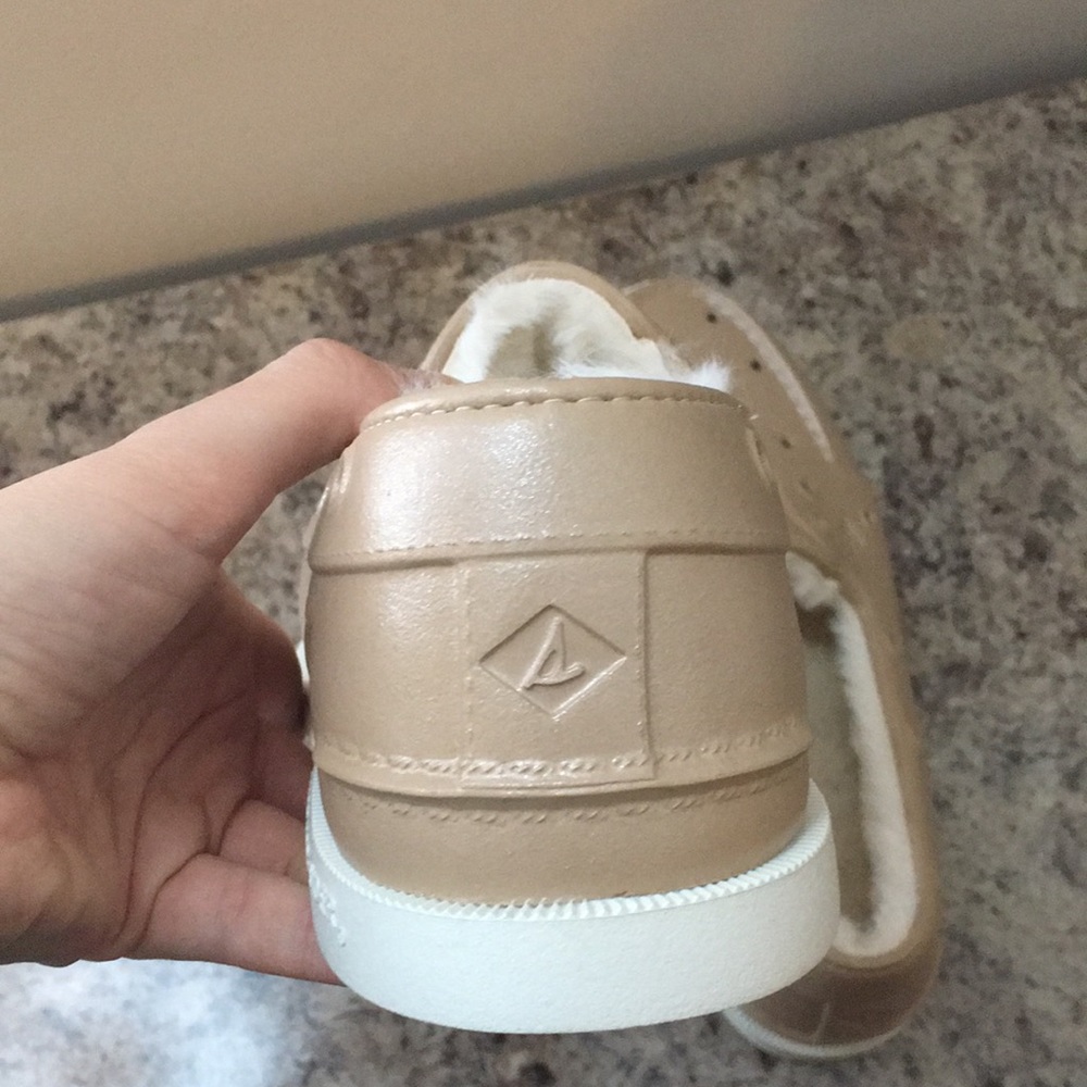 Sperry Gold Fur-Lined Flats - Picture 6 of 16